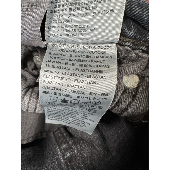 Levis 501 Skinny Jeans Womens Size 26 Distressed Button Fly Dark Wash Denim - Picture 12 of 12